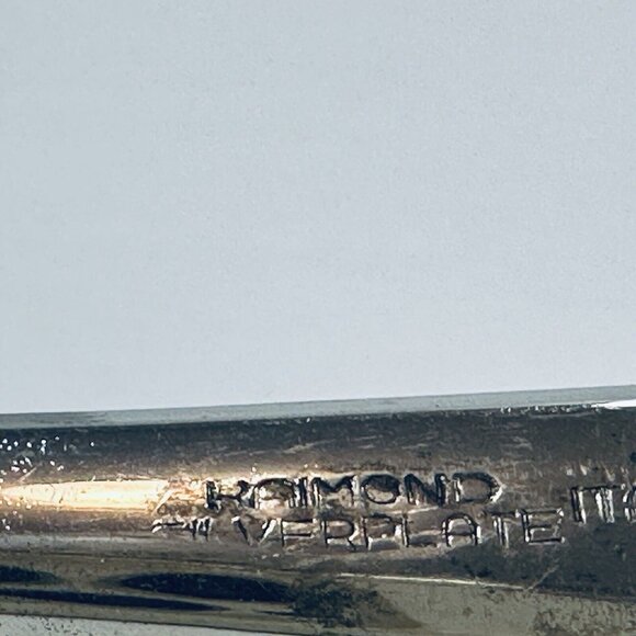 Raimond Silverplate Italy 9" Salad Serving Set Fork & Spoon Vintage - Picture 10 of 12